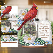 Load image into Gallery viewer, Wooden Xmas Cardinal Desktop Diamond Art Kits for Xmas Table Office Decor (#3)

