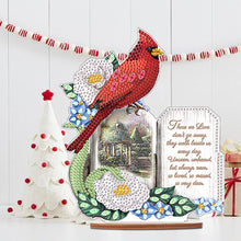 Load image into Gallery viewer, Wooden Xmas Cardinal Desktop Diamond Art Kits for Xmas Table Office Decor (#3)
