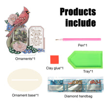 Load image into Gallery viewer, Wooden Xmas Cardinal Desktop Diamond Art Kits for Xmas Table Office Decor (#3)
