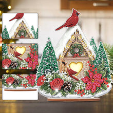 Load image into Gallery viewer, Wooden Xmas Cardinal Desktop Diamond Art Kits for Xmas Table Office Decor (#5)
