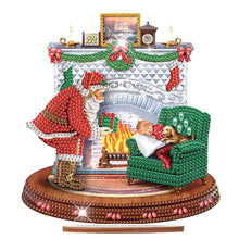 Load image into Gallery viewer, Wooden Santa Diamond Painting Tabletop Ornaments Kit for Table Office Decor (#2)
