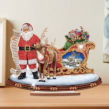 Load image into Gallery viewer, Wooden Santa Diamond Painting Tabletop Ornaments Kit for Table Office Decor (#3)
