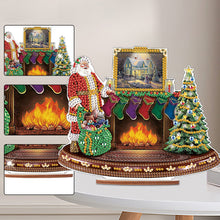 Load image into Gallery viewer, Wooden Santa Diamond Painting Tabletop Ornaments Kit for Table Office Decor (#7)
