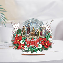Load image into Gallery viewer, Wooden Christmas Diamond Painting Tabletop Ornament for Table Office Decor (#5)
