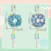 Load image into Gallery viewer, 2PCS Suncatcher Diamond Painting Hanging Decor for Kid DIY Craft (Wreath #1)
