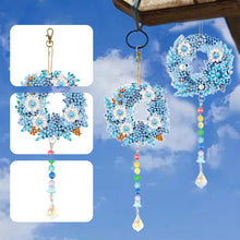 Load image into Gallery viewer, 2PCS Suncatcher Diamond Painting Hanging Decor for Kid DIY Craft (Wreath #2)
