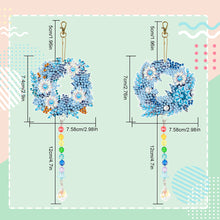 Load image into Gallery viewer, 2PCS Suncatcher Diamond Painting Hanging Decor for Kid DIY Craft (Wreath #2)
