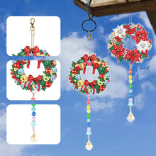 Load image into Gallery viewer, 2PCS Suncatcher Diamond Painting Hanging Decor for Kid DIY Craft (Wreath #3)
