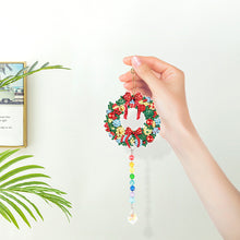 Load image into Gallery viewer, 2PCS Suncatcher Diamond Painting Hanging Decor for Kid DIY Craft (Wreath #3)
