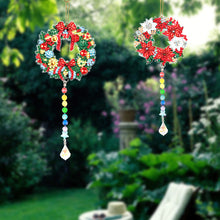 Load image into Gallery viewer, 2PCS Suncatcher Diamond Painting Hanging Decor for Kid DIY Craft (Wreath #3)
