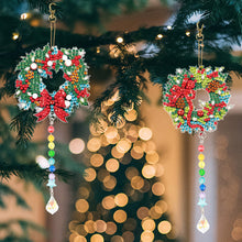 Load image into Gallery viewer, 2PCS Suncatcher Diamond Painting Hanging Decor for Kid DIY Craft (Wreath #6)
