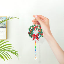 Load image into Gallery viewer, 2PCS Suncatcher Diamond Painting Hanging Decor for Kid DIY Craft (Wreath #6)

