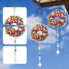 Load image into Gallery viewer, 2PCS Suncatcher Diamond Painting Hanging Decor for Kid DIY Craft (Wreath #7)

