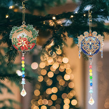 Load image into Gallery viewer, 2PCS Suncatcher Diamond Painting Hanging Decor for Kid DIY Craft (Xmas Ball #10)
