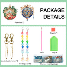 Load image into Gallery viewer, 2PCS Suncatcher Diamond Painting Hanging Decor for Kid DIY Craft (Xmas Ball #10)
