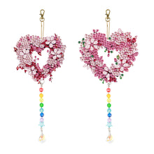 Load image into Gallery viewer, 2PCS Suncatcher Diamond Painting Hanging Decor for Kid DIY Craft (Wreath #11)
