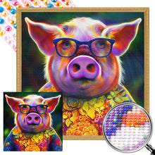 Load image into Gallery viewer, AB Diamond Painting - Full Round - Mr. Colorful Pig (40*40CM)
