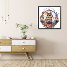 Load image into Gallery viewer, AB Diamond Painting - Full Round - mice in wreath (40*40CM)
