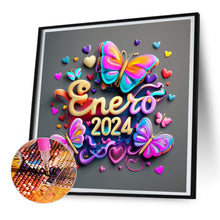 Load image into Gallery viewer, Diamond Painting - Full Round - Colorful 2024 butterfly (30*30CM)
