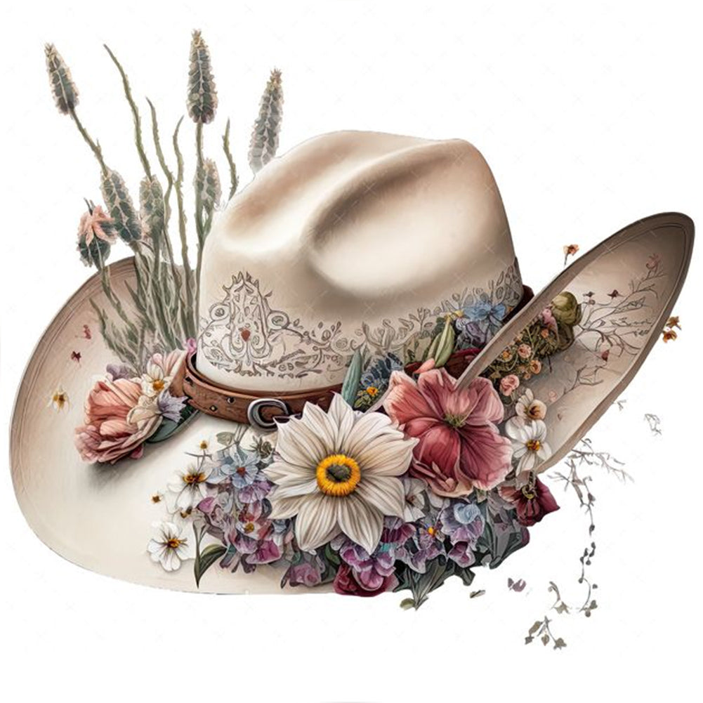 Diamond Painting - Full Round - Cowboy hat (30*30CM)