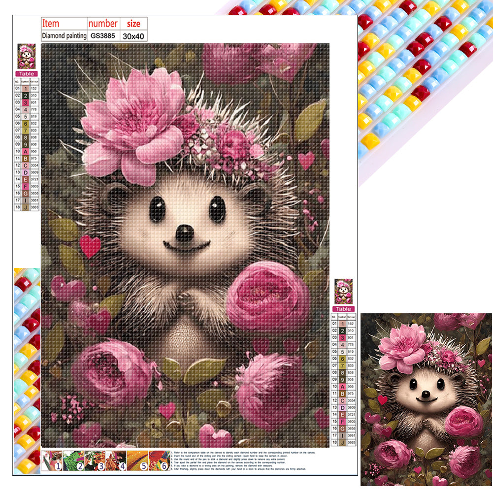 Diamond Painting - Full Square - hedgehog (30*40CM)