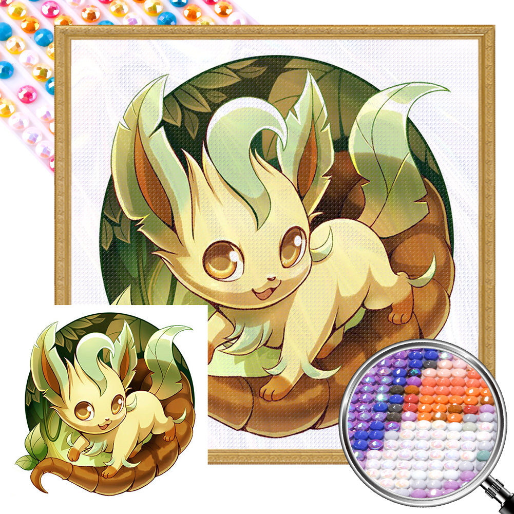 AB Diamond Painting - Full Round - Grass Eevee (30*30CM)