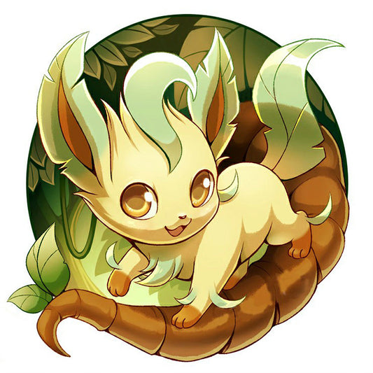 AB Diamond Painting - Full Round - Grass Eevee (30*30CM)
