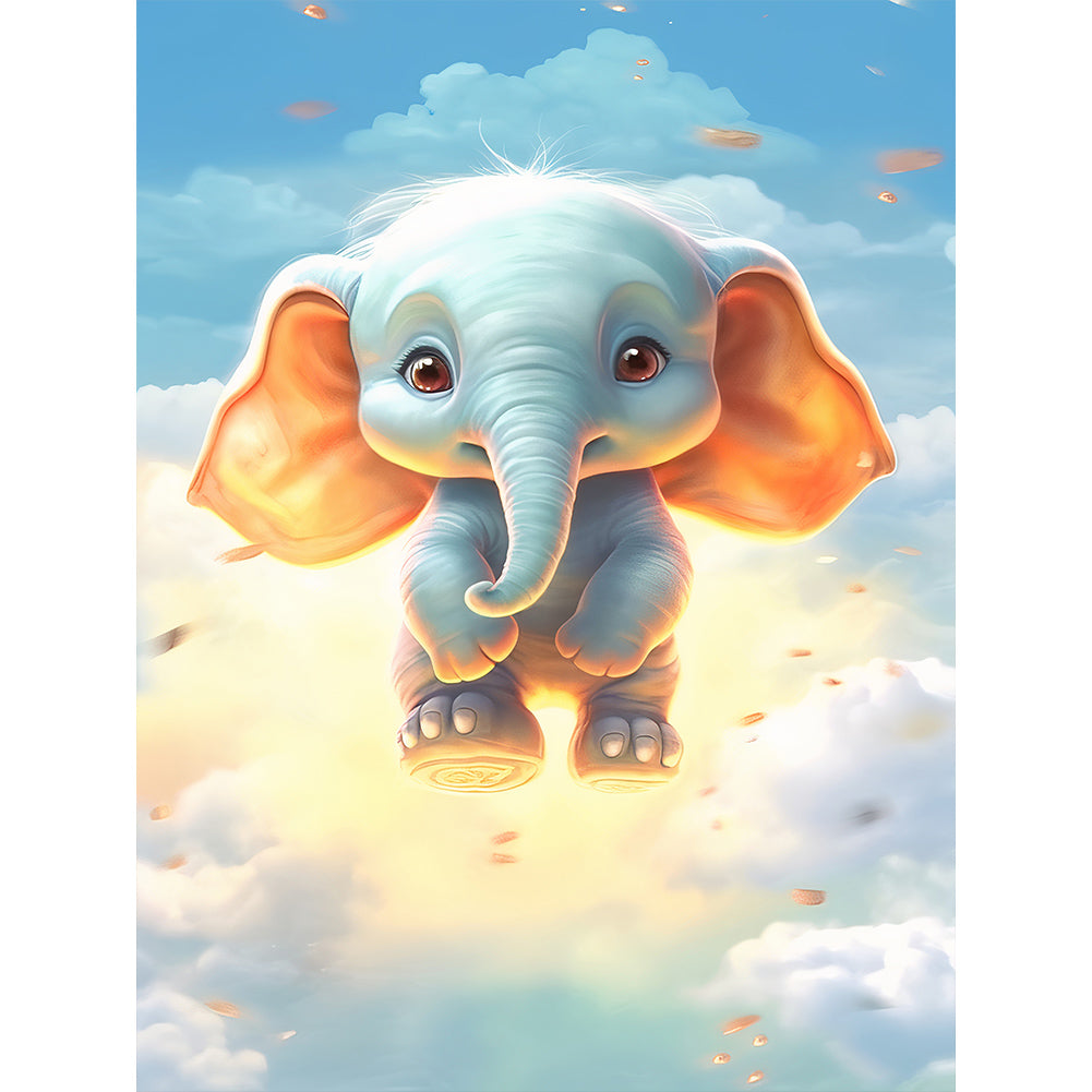 Diamond Painting - Full Round - garden elephant (30*40CM)