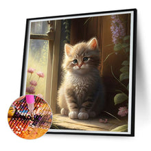 Load image into Gallery viewer, Diamond Painting - Full Round - Kitten and flower house (30*30CM)
