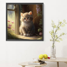 Load image into Gallery viewer, Diamond Painting - Full Round - Kitten and flower house (30*30CM)
