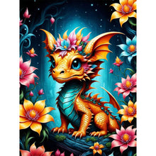 Load image into Gallery viewer, Diamond Painting - Full Round - dragon and flower (30*40CM)
