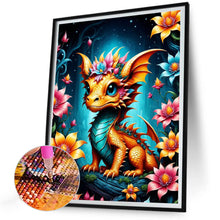 Load image into Gallery viewer, Diamond Painting - Full Round - dragon and flower (30*40CM)
