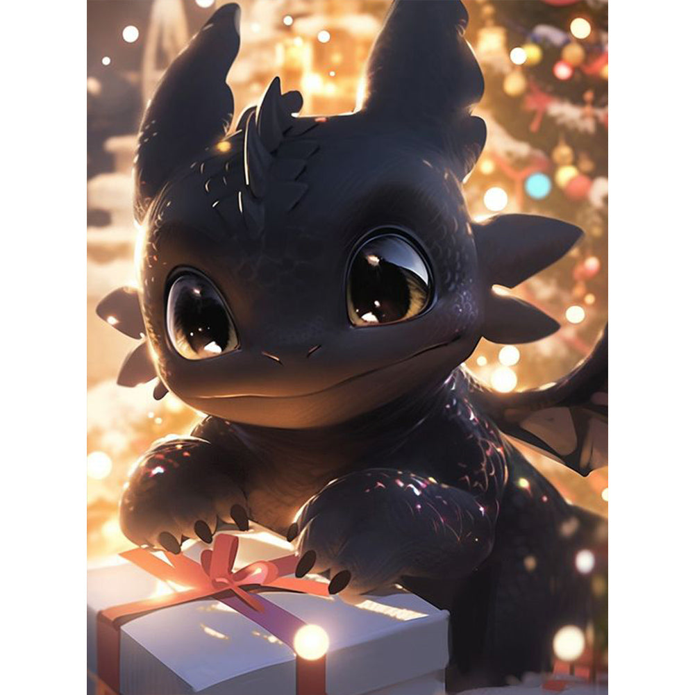 Diamond Painting - Full Round - Toothless and Christmas presents (30*40CM)