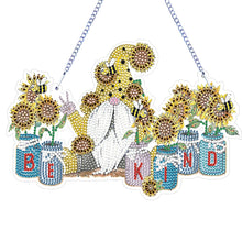 Load image into Gallery viewer, Acrylic Garden Gnome Single-Sided Diamond Painting Hanging Pendant (#1)

