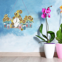 Load image into Gallery viewer, Acrylic Garden Gnome Single-Sided Diamond Painting Hanging Pendant (#1)
