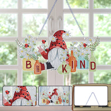 Load image into Gallery viewer, Acrylic Garden Gnome Single-Sided Diamond Painting Hanging Pendant (#2)
