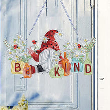 Load image into Gallery viewer, Acrylic Garden Gnome Single-Sided Diamond Painting Hanging Pendant (#2)
