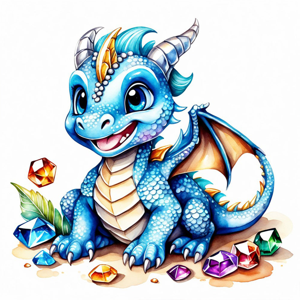 Diamond Painting - Full Round - Gem happy dinosaur (40*40CM)