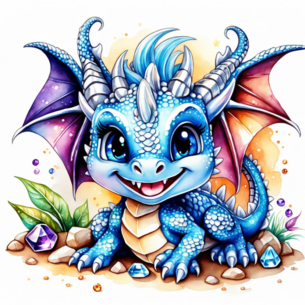 Diamond Painting - Full Round - Gem happy dinosaur (40*40CM)