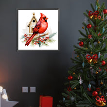 Load image into Gallery viewer, Diamond Painting - Full Round - Cardinal standing in front of house (40*40CM)
