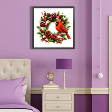 Load image into Gallery viewer, Diamond Painting - Full Round - Cardinal on squirrel wreath (40*40CM)

