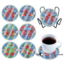 Load image into Gallery viewer, 6 PCS Acrylic Washable Diamond Painting Art Coasters Kits with Holder Waterproof Coaster (Cross)
