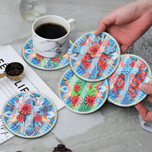 Load image into Gallery viewer, 6 PCS Acrylic Washable Diamond Painting Art Coasters Kits with Holder Waterproof Coaster (Cross)
