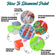 Load image into Gallery viewer, 6 PCS Acrylic Washable Diamond Painting Art Coasters Kits with Holder Waterproof Coaster (Cross)
