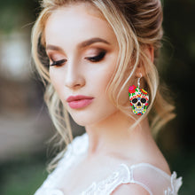 Load image into Gallery viewer, 10Pairs Halloween Skull Double Sided Diamond Painting Earrings The Dead Earrings
