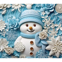 Load image into Gallery viewer, Diamond Painting - Full Round - 3D textured snowman (40*35CM)
