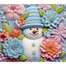 Load image into Gallery viewer, Diamond Painting - Full Round - 3D textured snowman (40*35CM)
