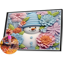 Load image into Gallery viewer, Diamond Painting - Full Round - 3D textured snowman (40*35CM)
