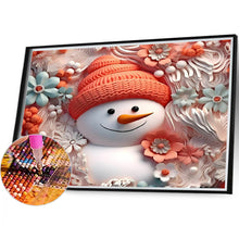 Load image into Gallery viewer, Diamond Painting - Full Round - 3D textured snowman (40*35CM)
