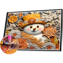 Load image into Gallery viewer, Diamond Painting - Full Round - 3D textured snowman (40*35CM)
